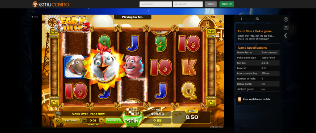 Emu Casino NZ - Play and Get Your $300 Bonus | CasinoWatch 5 Farmville Game Emu Casino NZ