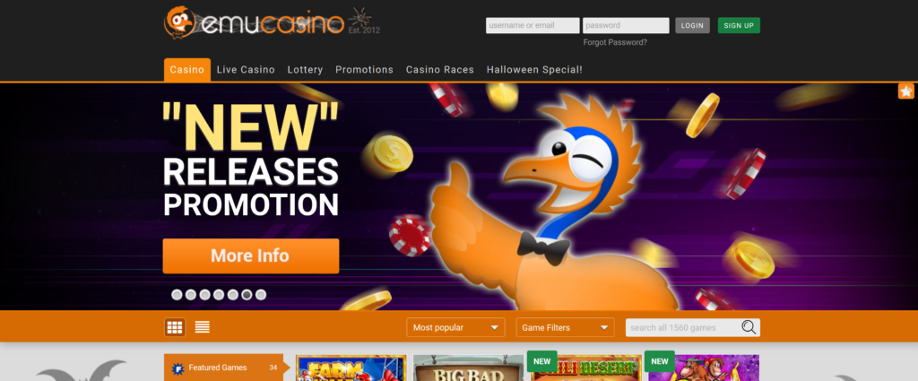 New Releases Promo Banner Emu Casino NZ