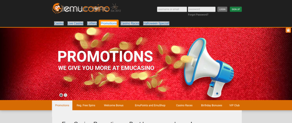 Emu Casino NZ - Play and Get Your $300 Bonus | CasinoWatch 3 Promotions Generic Banner Emu Casino NZ
