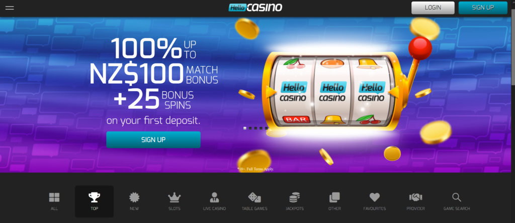 Hello Casino - Grab $500 NZD + 25 Spins Bonus ׀ CasinoWatch 1 hello casino free spins
