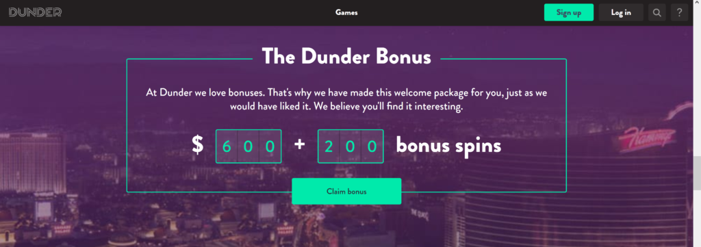 dunder free spins nz