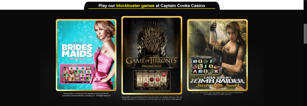 captain cooks casino games