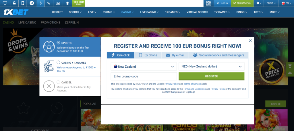 1xBet Casino - $1500 Welcome Bonus New Zealand | CasinoWatch 5 1xbet sign in