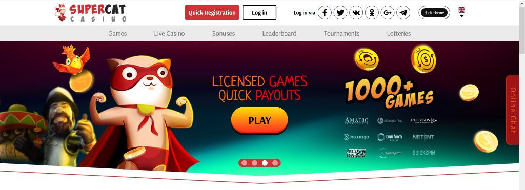 Supercat casino games