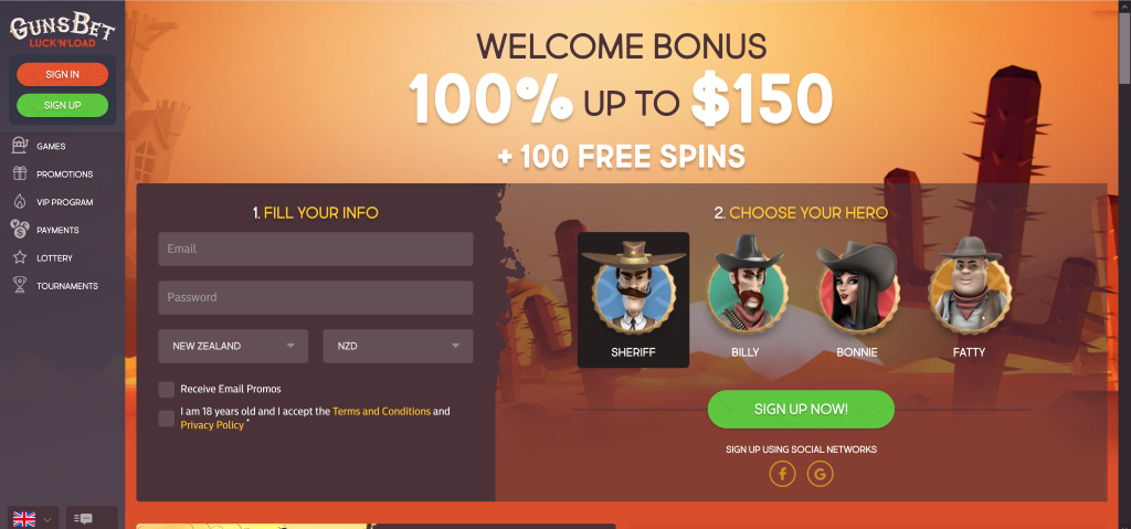 gunsbet casino bonus 