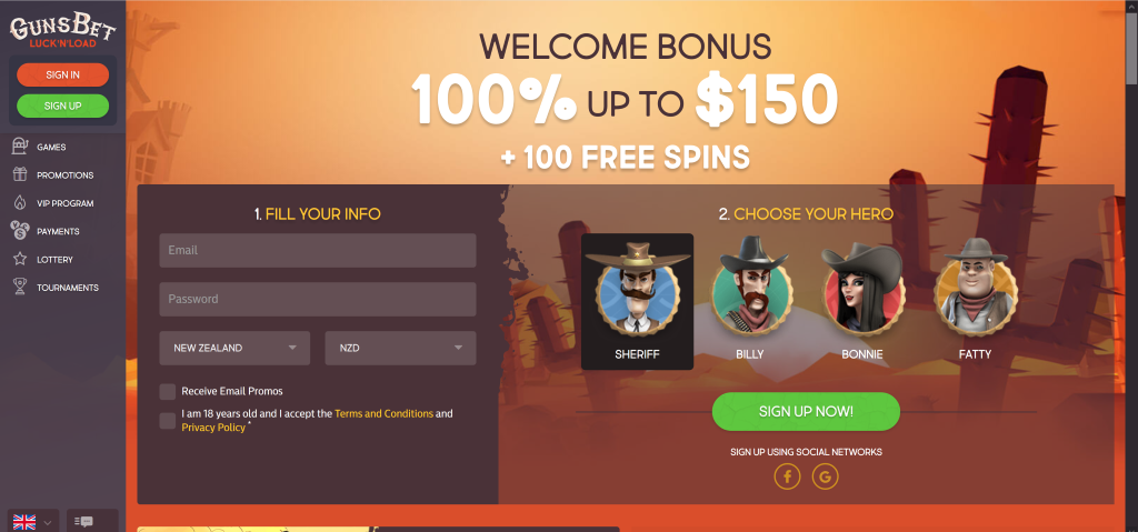 Gunsbet Casino Yeehaw Kiwis, lasso some big wins! | CasinoWatch 1 gunsbet casino bonus