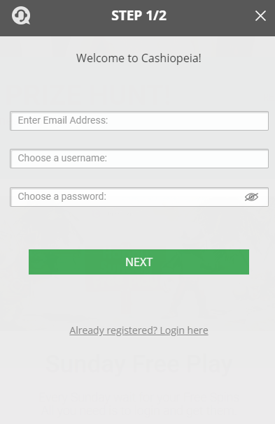 cashiopeia login