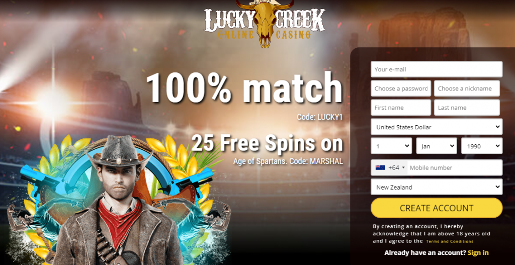 lucky creek casino mobile